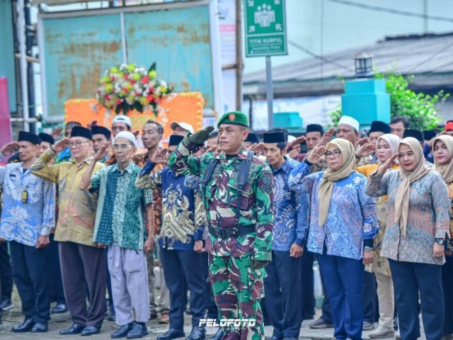 Danramil Apresiasi Babinsa Pimpin Apel HUT ke-45 Pamulang Timur