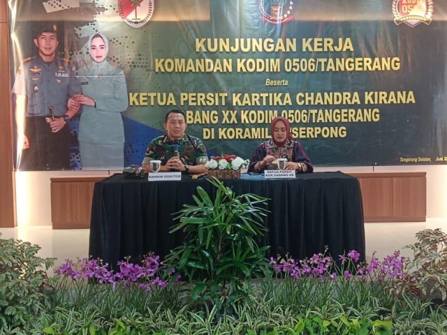Kunjungi Koramil Serpong, Dandim 0506/Tgr Dorong Soliditas Prajurit dan Persit