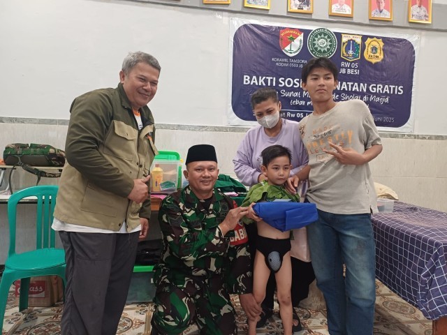 12 Anak Dikhitan Gratis, Kodim 0503/Jakarta Barat Tebar Manfaat Usai Idul Adha