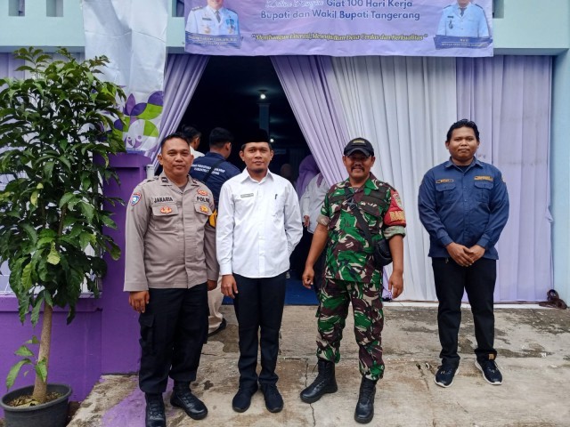 Babinsa Curug Sangereng Hadiri Peresmian Perpustakaan Gembala Tingkatkan Minat Baca