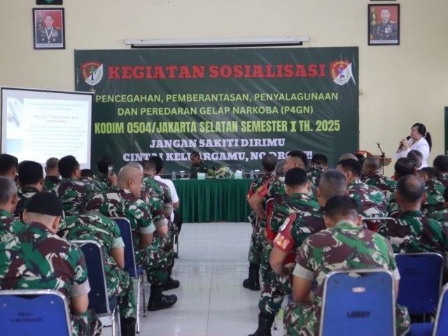 Kodim 0504/Jakarta Selatan Gelar Sosialisasi pencegahan, pemberantasan, penyalahgunaan dan peredaran gelap narkoba (P4GN) 