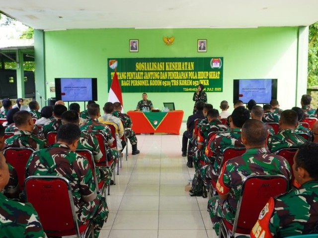 Kodim 0510/Trs Gelar Sosialisasi Cegah Penyakit Jantung