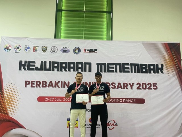 Atlet Menembak Yonif 202/Tajimalela Raih 2 Medali dalam Kejuaraan Nasional Menembak Perbakin Anniversary 2025