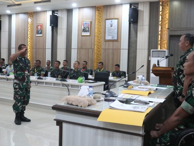 Asops Kasdam Jaya pimpin rapat kerja teknis bidang operasi TA. 2023