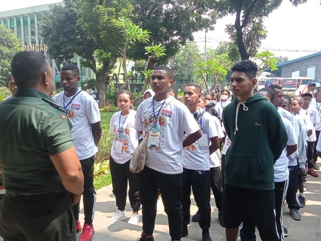 Antusias Pelajar Dari SMP Papua Kunjungi Museum Jayakarta Kodam Jaya