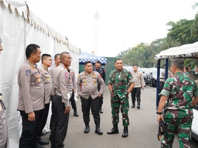 Pangdam Jaya Pantau Jalannya Aksi Unjuk Rasa Damai Aliansi Buruh Indonesia
