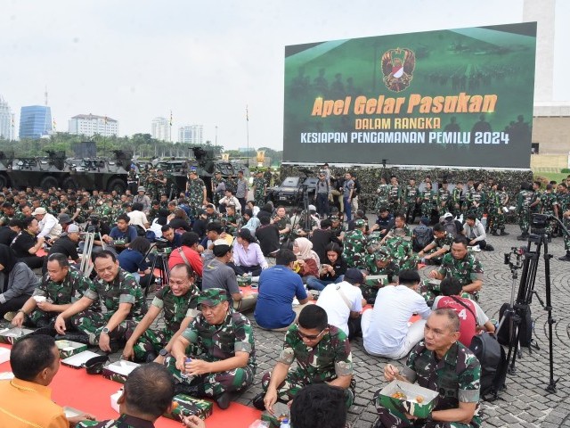 Apel Gelar Pasukan Dalam Rangka Deklarasi Pemilu Damai