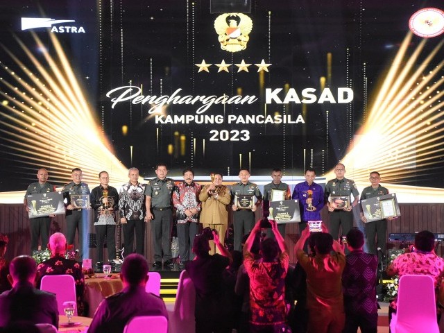 Pangdam Jaya menghadiri Acara Penghargaan Kasad pada Lomba Kampung Pancasila 2023