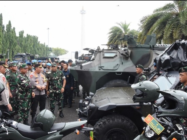 Pangdam Jaya Dampingi Panglima TNI dan Kapolri Pengecekan Kesiapan Pengamanan Pemilu 2024