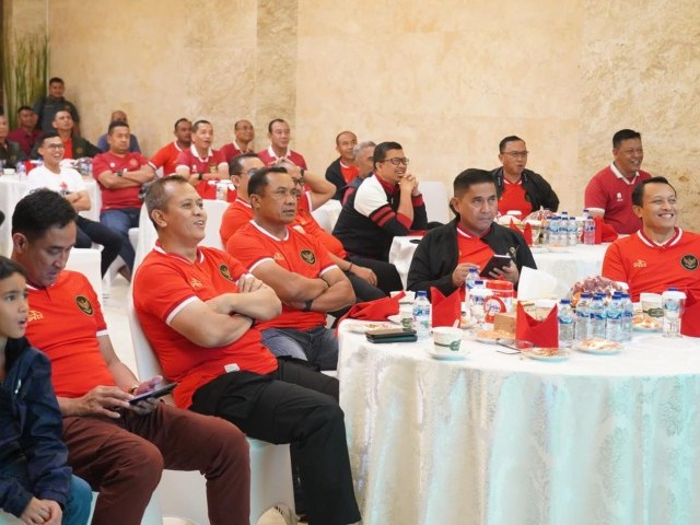 Euforia Nobar Piala Asia U-23 Pangdam Jaya Bersama Forkopimda Jakarta