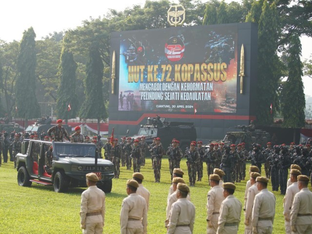 Pangdam Jaya Hadiri Upacara Parade dan Syukuran HUT ke 72 Kopassus