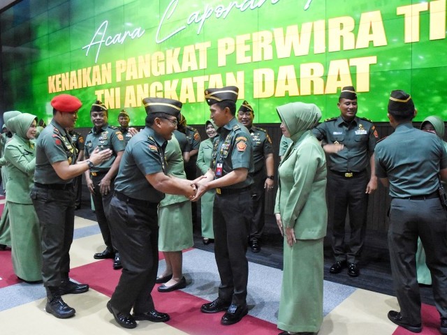 Kasdam Jaya Hadiri Acara Laporan Korps Kenaikan Pangkat Pati TNI AD