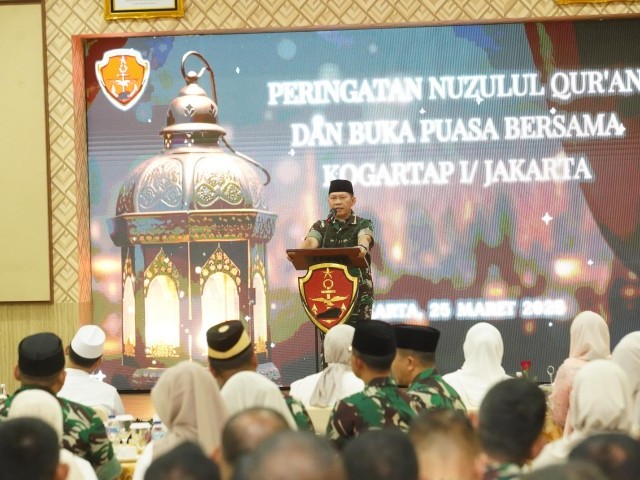 Pangdam Jaya Hadiri Peringatan Nuzulul Qur’an dan Buka Puasa Bersama di Makogartap 1 Jakarta