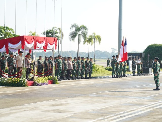 Pangdam Jaya Hadiri Acara Keberangkatan Kontingen TNI Menuju Peringatan Hari Nasional Prancis 2025