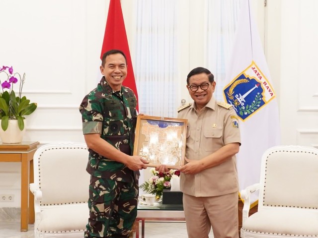 Pererat Sinergi, Pangdam Jaya Kunjungi Gubernur DKI Jakarta