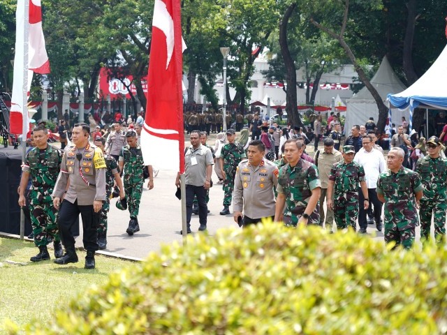 Pangdam Jaya Tinjau Pengamanan Rangkaian Peringatan HUT Kemerdekaan RI Ke-80