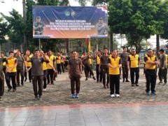 Olahraga Bersama TNI-POLRI Tingkatkan Sinergitas Untuk Mewujudkan Kondusifitas Kamdagri